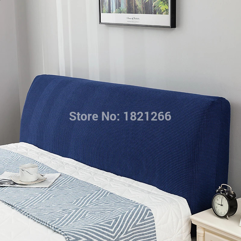 Colcha europeia estiramento cabeceira slipcover cor sólida cabeça de cama capa traseira proteção poeira para decoração cama 231214