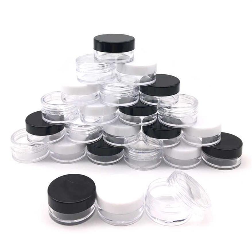 200 Stuks Lege Plastic Cosmetische Make-Up Pot Potten 2G 3G 5G Monster Flessen Oogschaduw Crème Lippenbalsem container Opbergbox335H