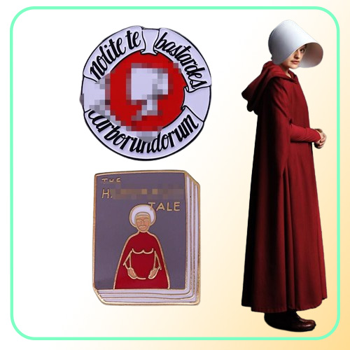 Épingles, broches The Handmaid's Tale Émail Pin Roman par Margaret Atwood Littérature Bookworm Badge Féministe Addition9095484