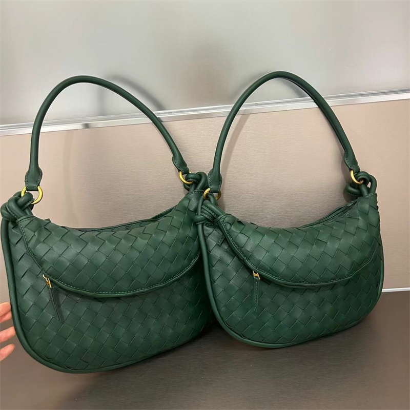 Nuova borsa sotto le ascelle lavorata a maglia in pelle di vacchetta borsa doppia da donna Borsa da donna portatile monospalla alla moda