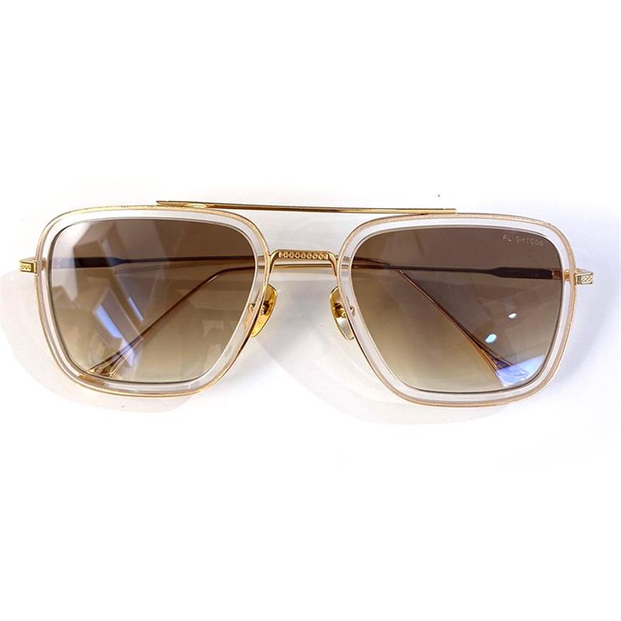 Flight Sunglasses for Mens Designer Sunglasses Unisex Fashion Glasses 006 Polarized UV Protection Square Eyewear 18k Gold Full Fra3277