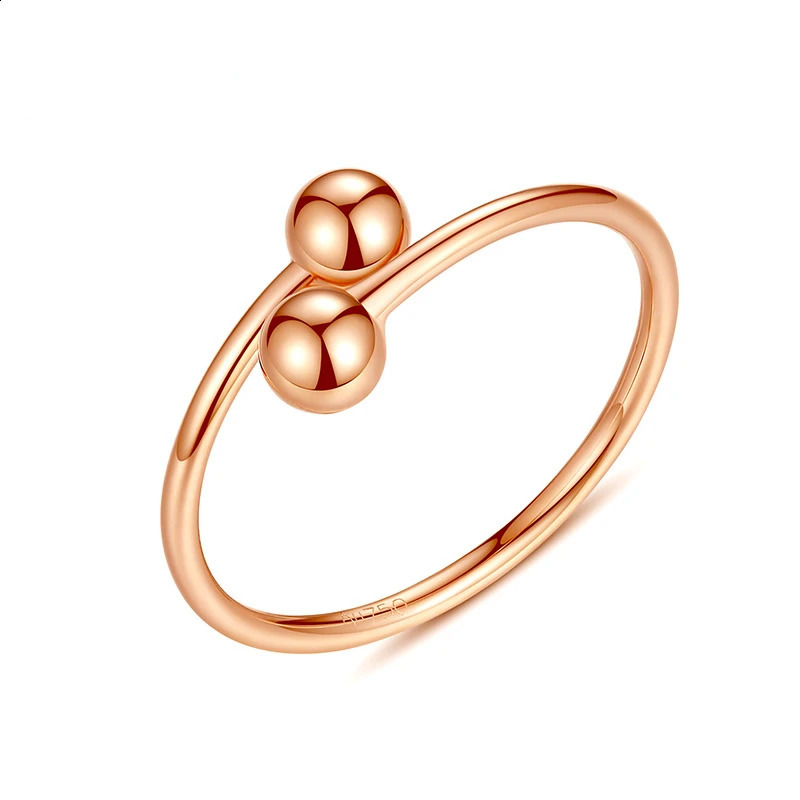 Trauringe, schlichter 18-Karat-Goldring, weiblicher schlichter Ring, Au750-Roségoldring, Live-K-Goldring, Geburtstagsgeschenk 231214