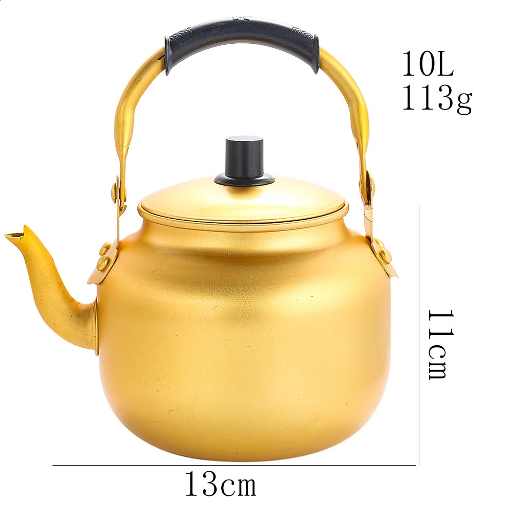 Water Bottles Korean-style Yellow Aluminum Kettle Teapot Household Rice Wine Container Kitchen Bar Supplies Environmentally Friendly Cookware 231214