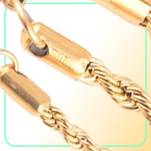 High Quality Gold Plated Rope Chain Stainless Steel Necklace For Women Men Golden Fashion ed Rope Chains Jewelry Gift 2 3 4 53436299