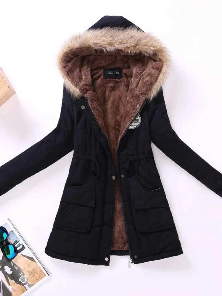 Women's Down Parkas Qpipsd 2023 New Autumn Winter Women Cotton Jacket Padded Casual Slim Coat Emboridery Hooded Parkas Wadded Warm OvercoatL231215