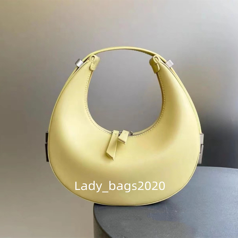 Osoi Bag Toni Mini Half Moon Bags 사탕 컬러 가죽 여성 겨드랑 핸드