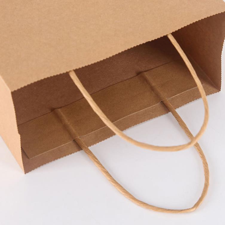 Braune Einkaufstüten aus Kraftpapier, Papiertüte mit Griffen, Geschenktüten, Verpackung, recycelbare, wiederverwendbare Krafttüten, Hochzeitsbeutel SN4526