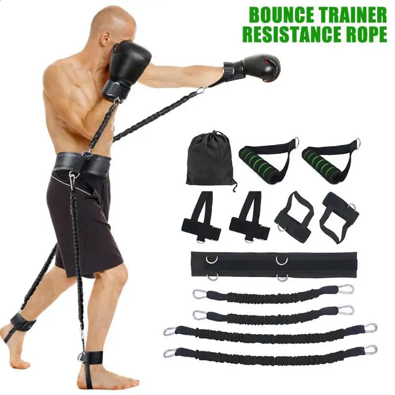 Bungee Resistance Bands Home Gym Stretching Strap Set Waist Leg Bouncing Training arm Exercises Boxing Muay Body Building Yoga Exercise 231214