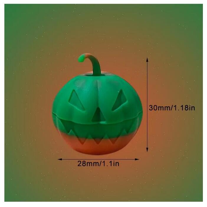 3 мл банка в форме черепа в форме тыквы, силиконовые контейнеры для курительного воска, многоразовая коробка, силиконовый контейнер, держатель для хранения инструментов