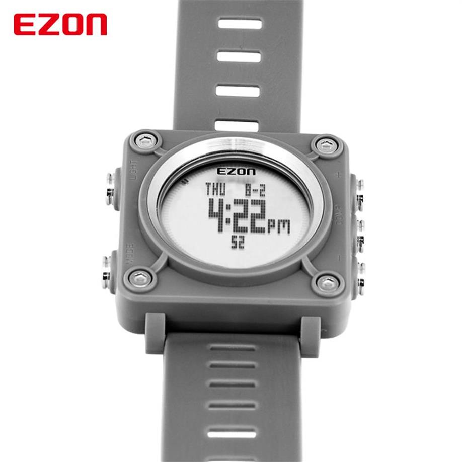 CWP 2021 EZON L012高品質のファッションカジュアルデジタルウォッチアウトドアスポーツ防水コンパスストップウォッチ腕時計の子供向け2425