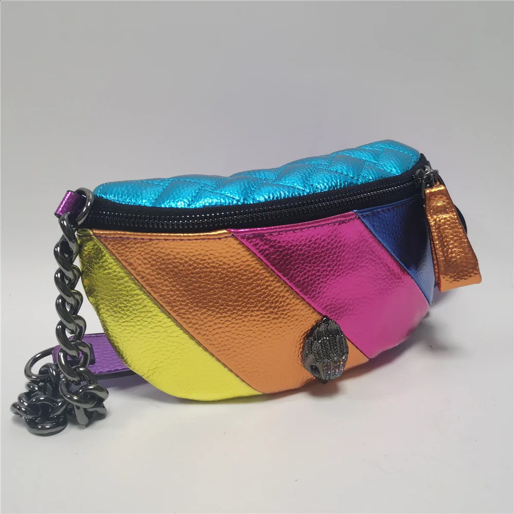 Torby w talii londyńska moda torba w talii kolorowy torebka torebka tęczowa torba posłańca torby na głowę dla kobiet mini portfel 231214