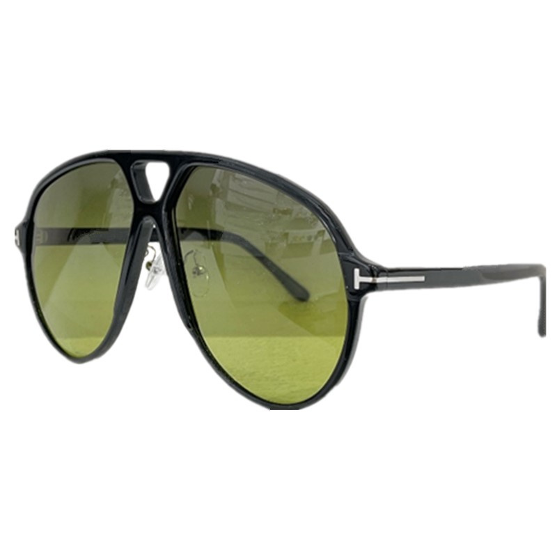 2024 luxTMFN Modell Herren Big Pilot Sonnenbrille mit Farbverlauf UV400 061 64-13-140 leichte Plank-Vollrand-verstellbare Nasenpads für Korrekturbrillen Komplettset-Designetui