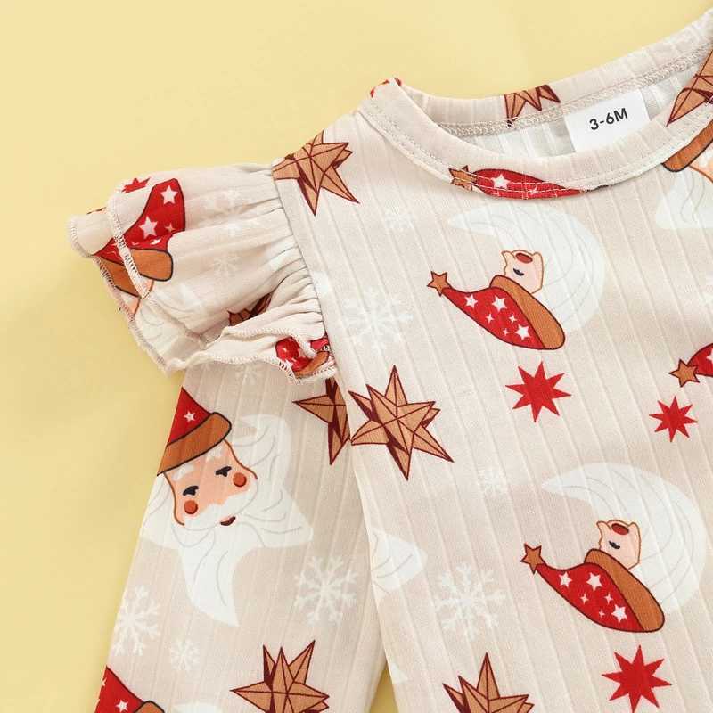 Kleidungssets Neugeborenes Baby Mädchen Weihnachtsoutfit Weihnachtsmann Langarm Strampler Rock Kleid Set Cordoverall Weihnachtskleidungsset