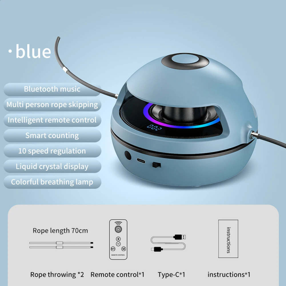 Pular cordas inteligente automático elétrico pular máquina multipessoa fitness corda inteligente ajustador eletrônico contando 231214