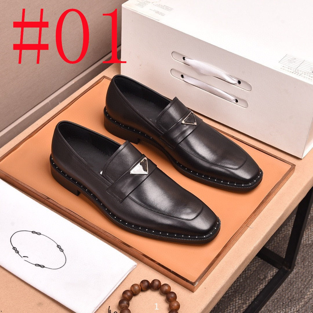 15 stijl Luxe Merk Brogue Bruin Zwart Mannen Business Designer Kleding Schoenen Puntschoen Mannen Bruiloft Schoenen Lederen Formele Schoenen casual flats 38-45