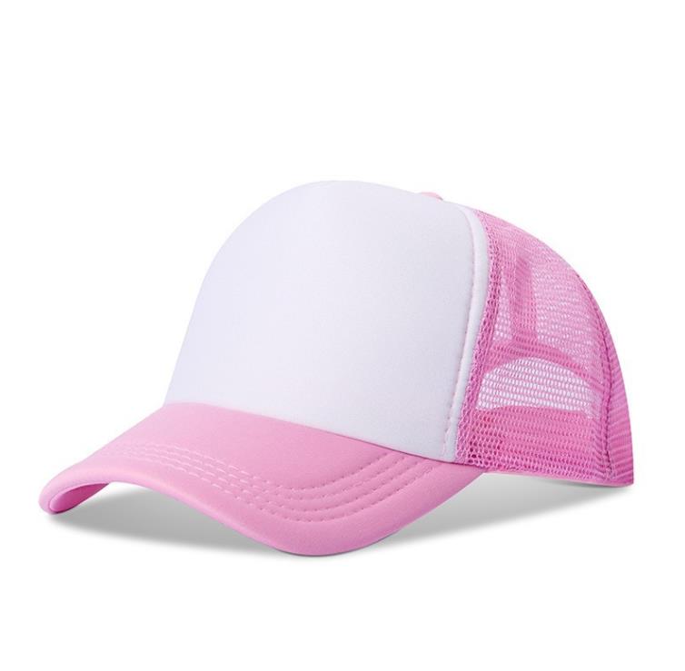 Sublimation blanker lastbils hattar för barn flickor pojkar vuxna sommaren vanlig baseball justerbar nät rygg kepsar hatt sn4527