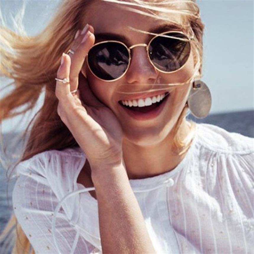 Модные круглые солнцезащитные очки для мужчин и женщин, черные, серебряные, золотые оправы, дизайнерские солнцезащитные очки, классические зеркальные очки UV400 Gafas de sol с C241W