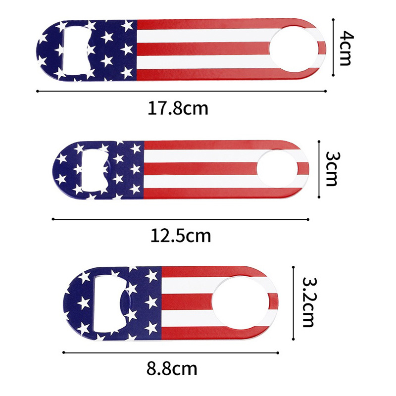 Abridor de botellas con bandera de EE. UU., abridor de cerveza de acero inoxidable resistente, regalo de recuerdo LX6288