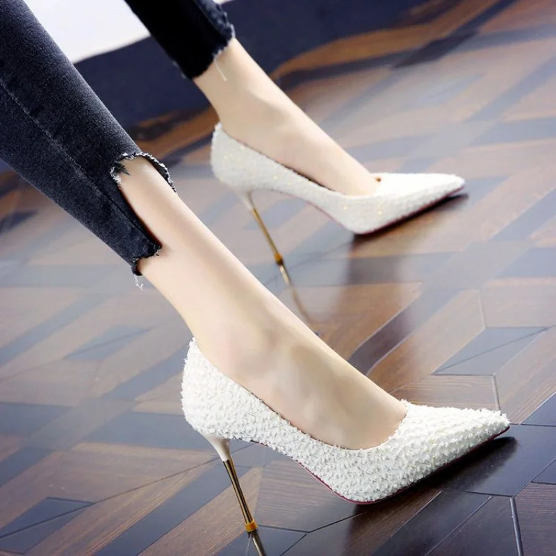 Geklede schoenen Hoge hakken Elegante dames Stiletto's Pumps Puntig Zwart Etiquette Professionele bruiloft 231214