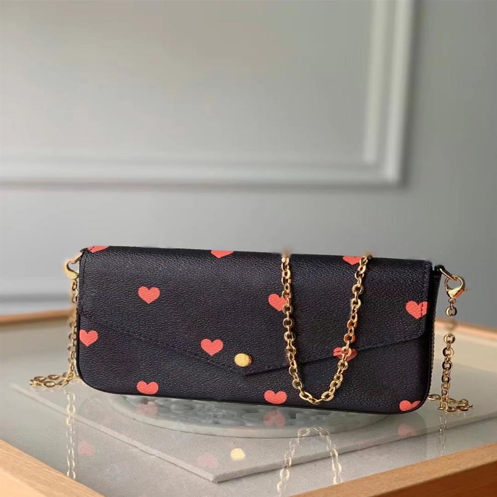 M80232 Gra na Felicie Pochette Ustaw ulubione multi Pochette Akcesoria Kobiety Crossbody Torebka Messenger Torby Ze względu na M3261