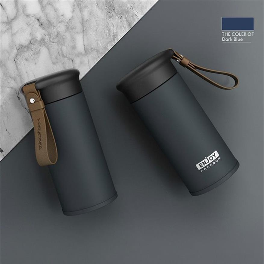 OWNPOWER Quality Double Wall Stainless Steel Vacuum Flasks 280ml Car Thermo Cup Coffee Tea Travel Mug Thermol Bottle Thermocup 210328H