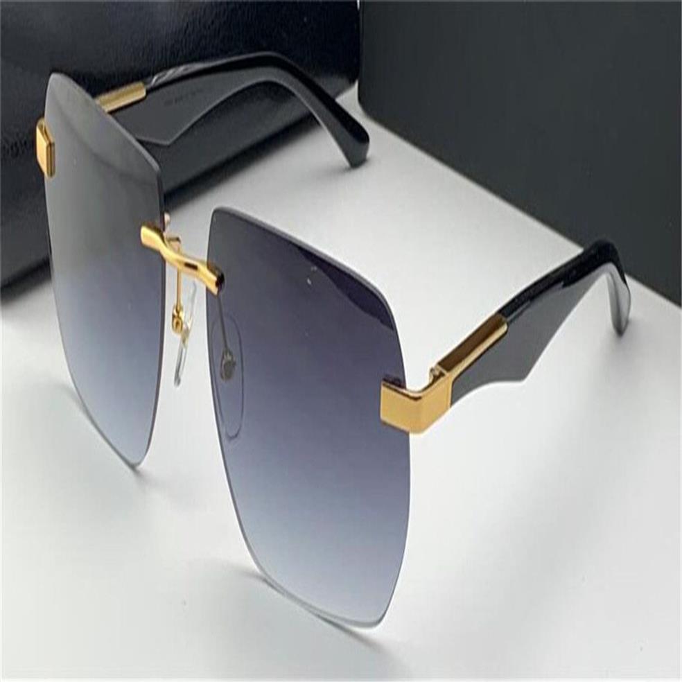 Nya modeglasögon designar solglasögon Konstnären II Polygon Rimless Frame Generous Style Highend Outdoor UV400 Protection Lens316T