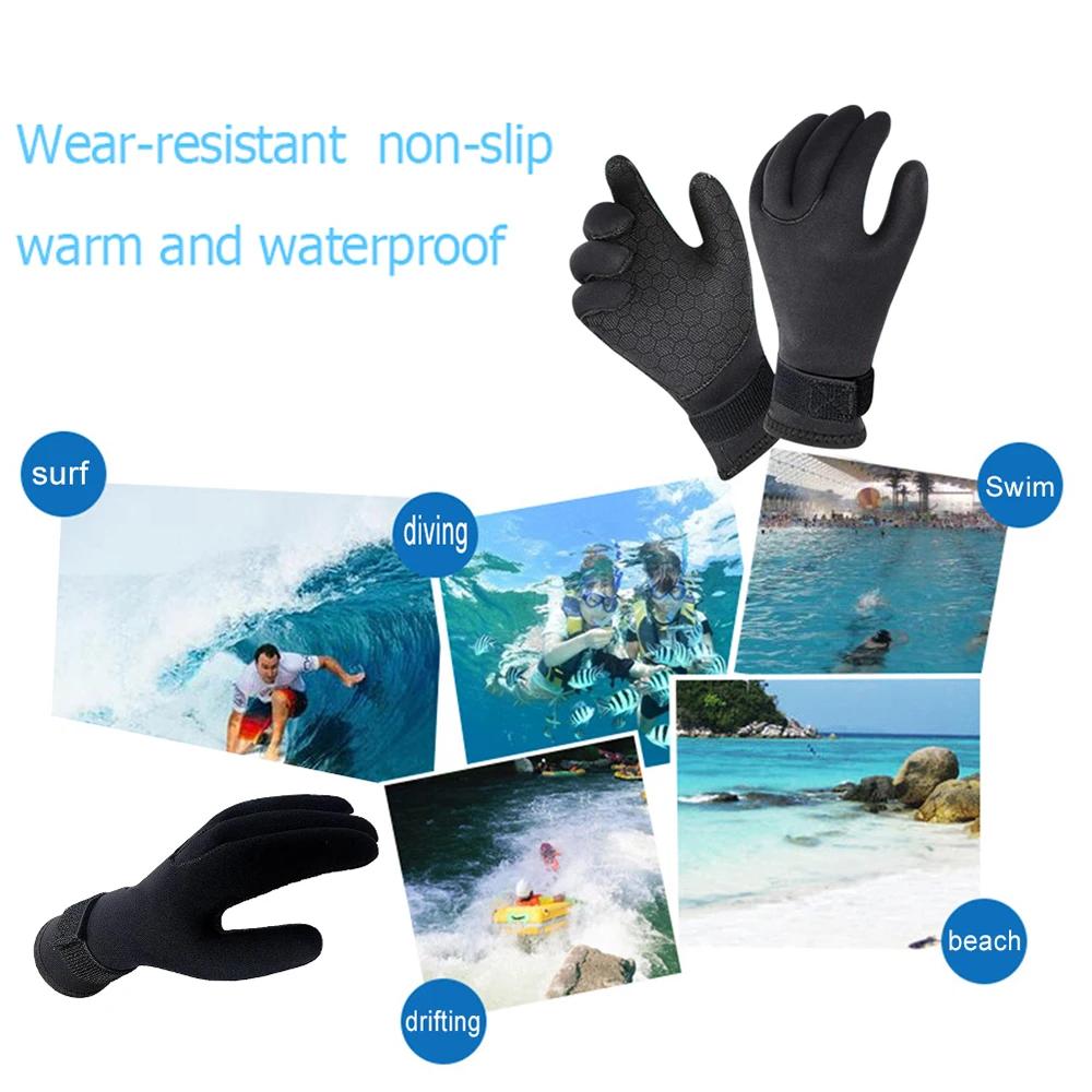 set 3mm 5mm Guanti da immersione in neoprene Tenere al caldo lo snorkeling Canoa Surf Kayak Canoa Pesca subacquea Sci Sport acquatici