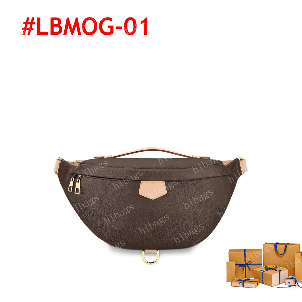 2024 BUMBAG HIGH RISH BUMBAG DESIGNER MINI BAG 43644 46784 82335 Fanny Pack Brown Flower Leathe