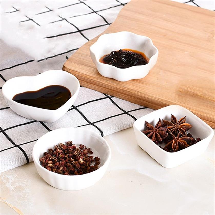 Kreativ keramik sås maträtt rund fyrkantig krydda liten maträtt japansk stil sås kryddor platta270d