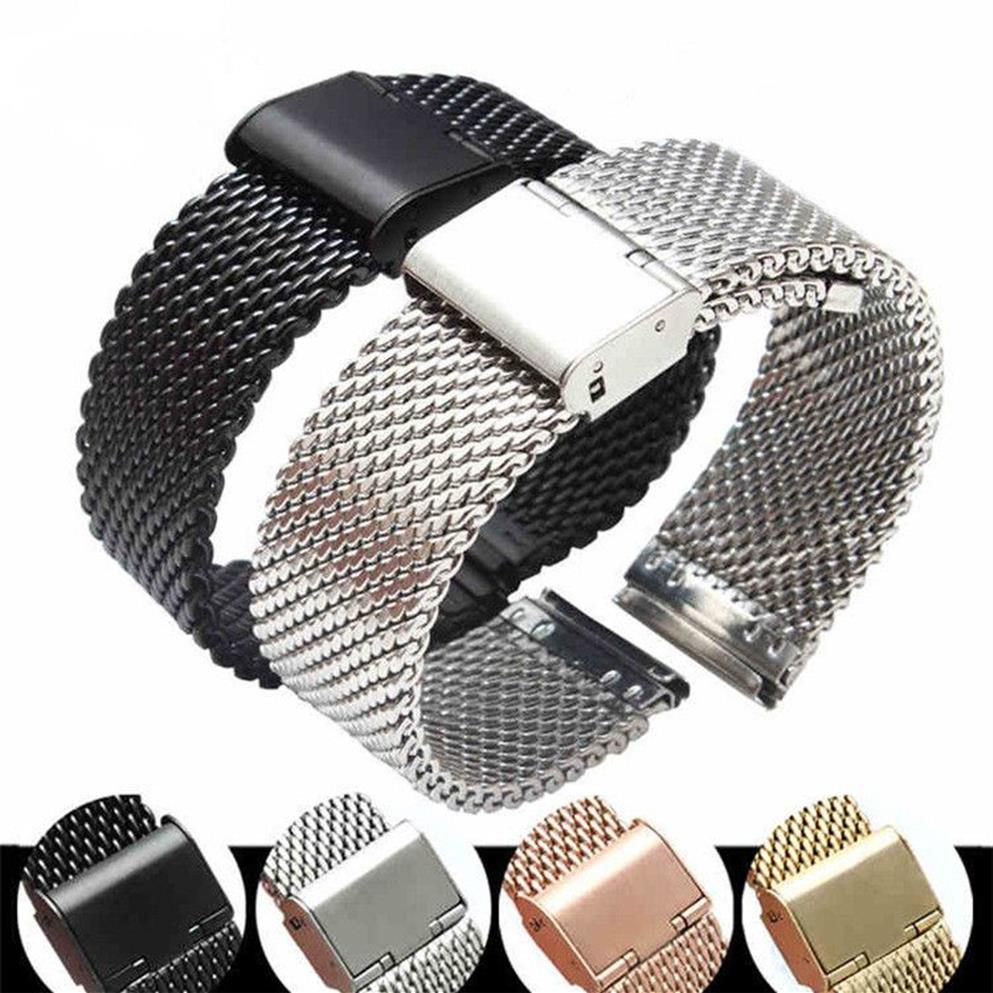 Rostfritt stål Milanese Mesh Watch Band Watchband Wrist Armband Strap 18 20 22 24mm248h