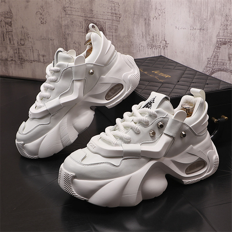 2024 Nouveaux hommes Casual Walking White Sneakers Fashion Breatchable Male Jogging Platform Sneakers Chaussures pour hommes Zapatillas Hombre