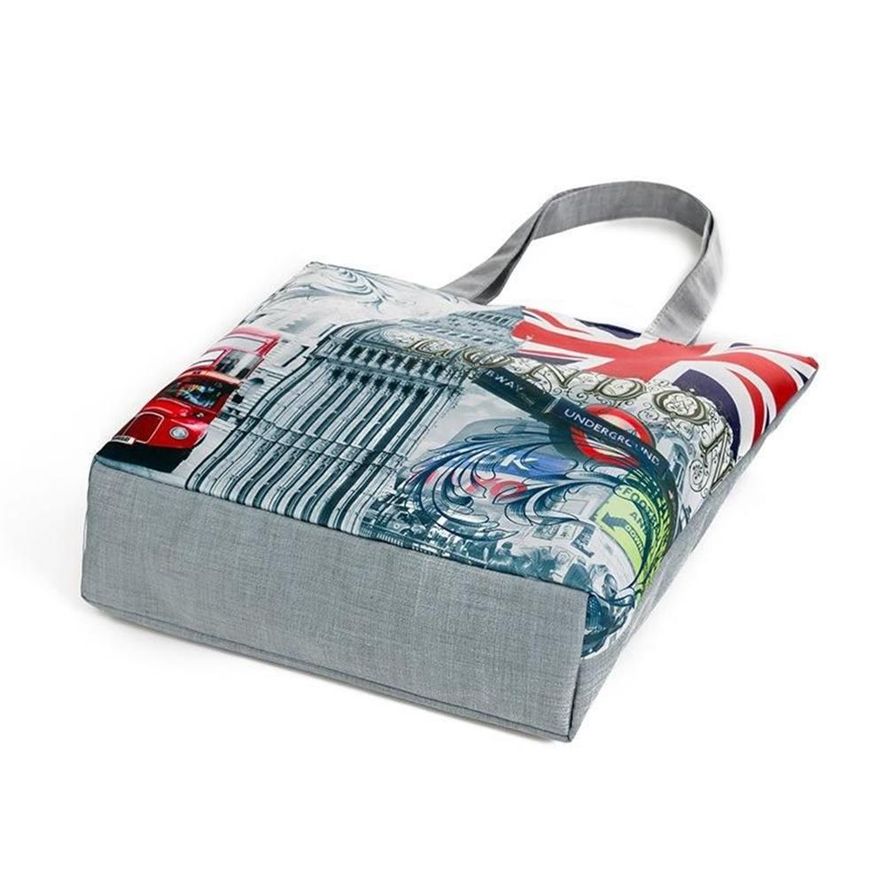 Abendtaschen London Britische Flagge Frauen große Baumwoll-Canvas-Einkaufstaschen Handtaschen Top-Griff Schulter Shopping2694