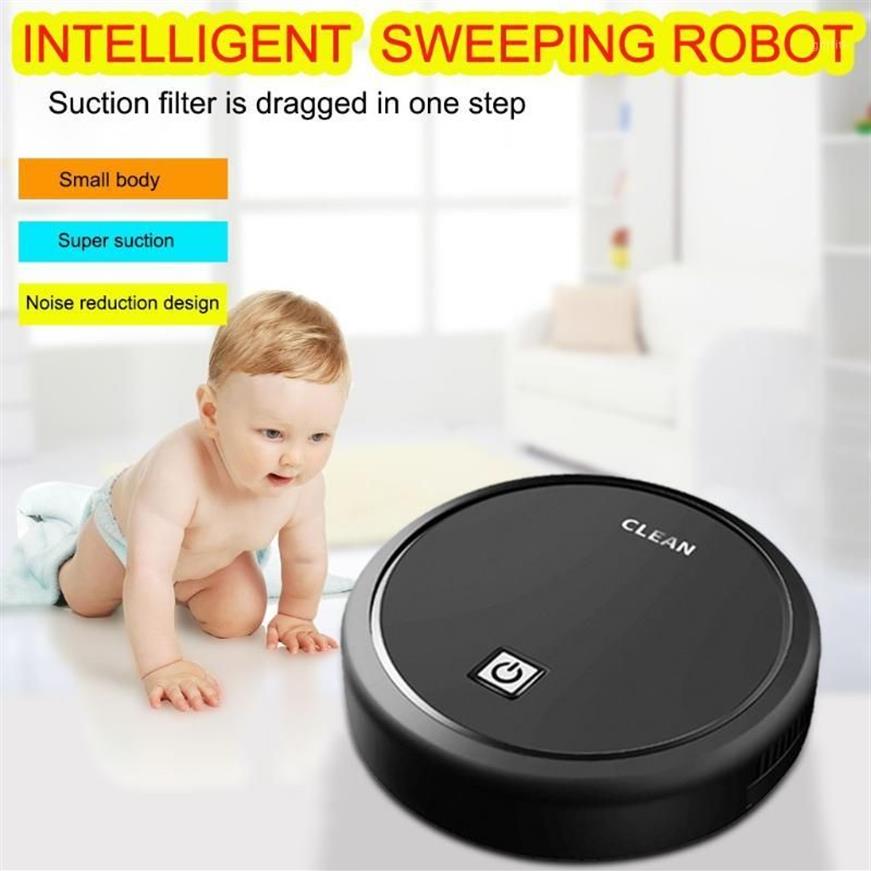 USB -laddning Intelligent Lazy Robot Trådlös dammsugare Svepande Vaccum Cleaner Robots Mattan Hushåll Rengöringsmaskin1247T