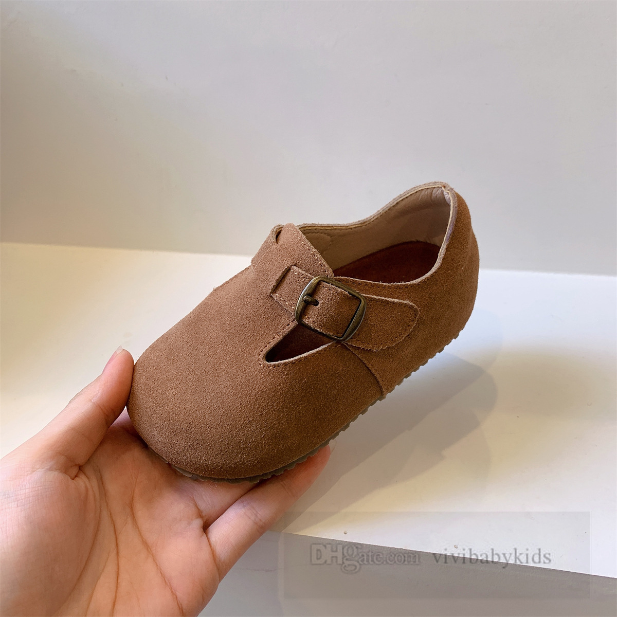 2024 primavera meninas sapatos planos de couro genuíno da criança crianças metais fivela único sapatos crianças antiderrapante fundo macio sapato casual z6067
