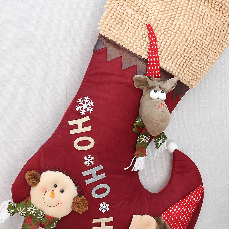 Noel dekorasyonları büyük Noel dekoratif çorap büyük hediye çantaları mağaza süper otel Noel sahne düzeni kolye