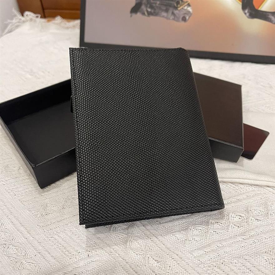 Women Passport Holder Titero de tarjetas de cuero Billetera en efectivo Clip Men Pocket Bocket Business Book Box Portfolio Purse262L