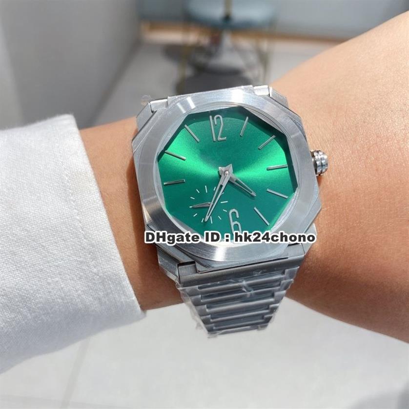 4 Styles Watches 41mm Octo Finissimo 103431 103297 Miyota Automatic Men's Watch Green Dial Silver Case Gents Sport Stainless 249E