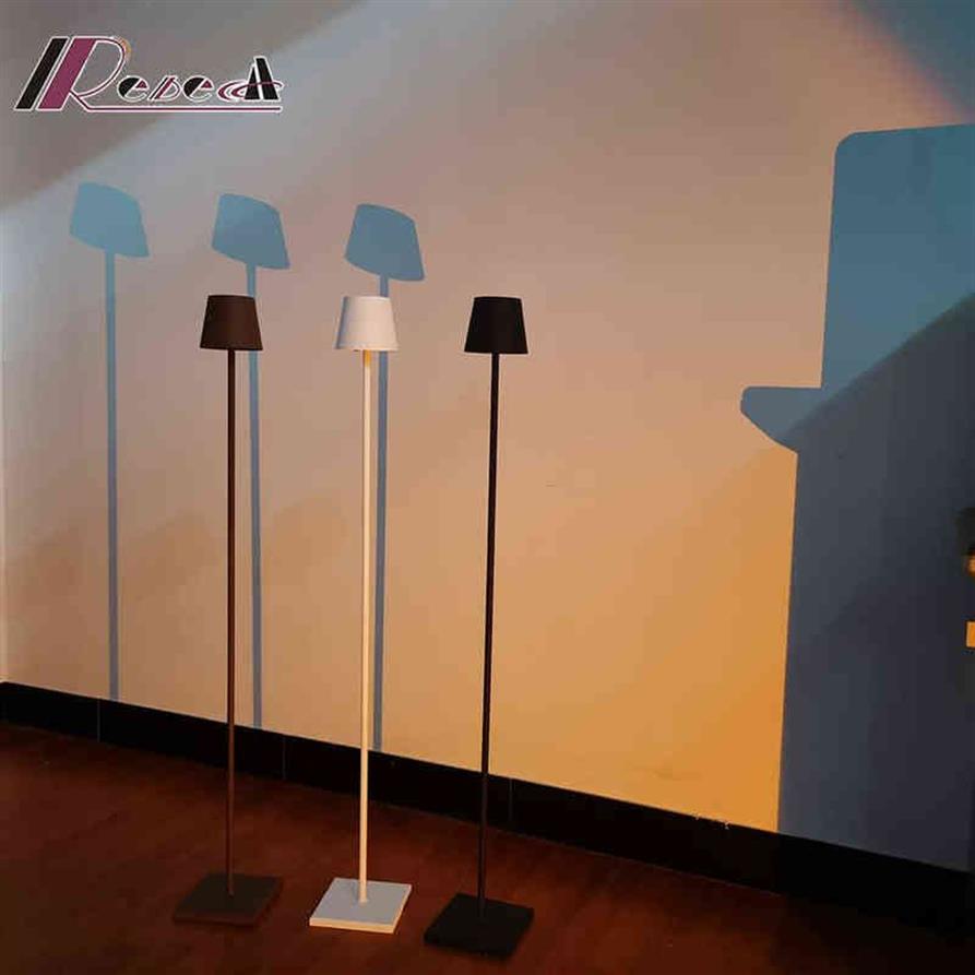 Moderne el Style Energiebesparende vloerlamp Led Aluminium USB oplaadbare batterij draadloze Touch schakelaar vloerlamp voor slaapkamer H248T