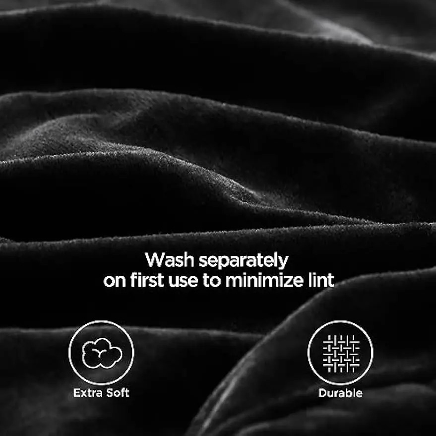 Couvertures Coveron de couverture reine noire - Couverture de lit Doux Léger en peluche floue confortable Microfibre de luxe 231216