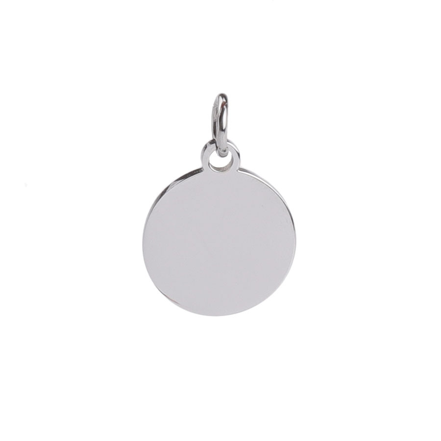 Roestvrij stalen ronde schijf Charms stempelen blanco's voor doe-het-zelf sieraden maken Mini Loop Circle Dog Tag