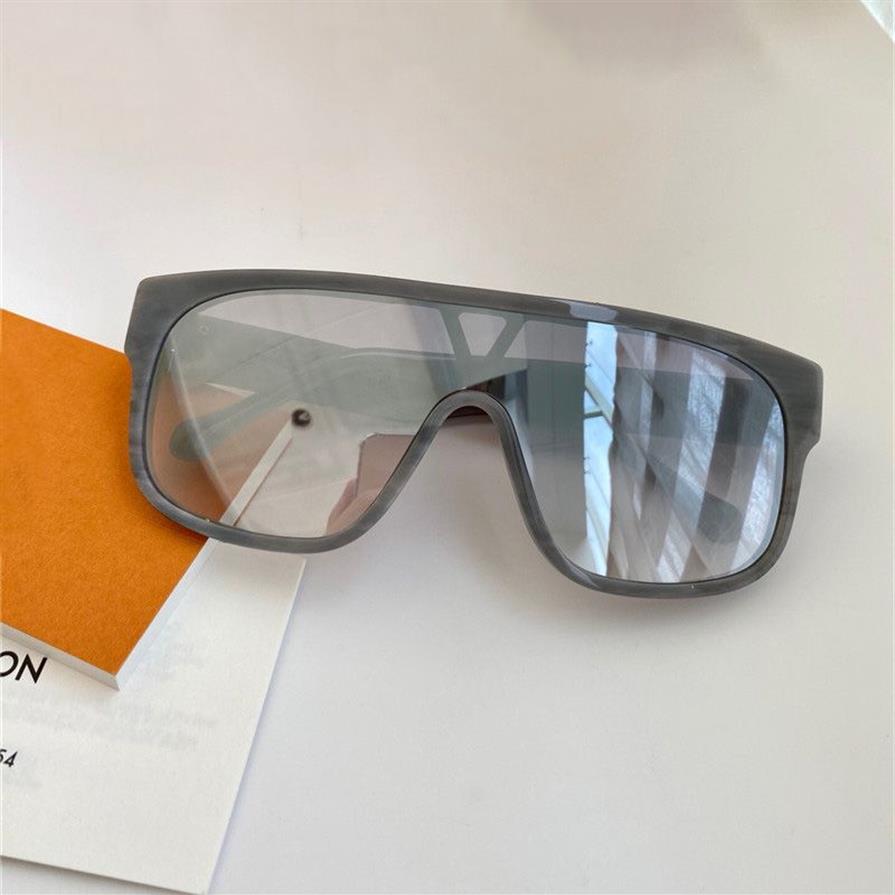 1258 Neue Mode-Sonnenbrille mit UV-Schutz für Männer und Frauen, Vintage-Sonnenbrille mit quadratischem Rahmen, einteilige Linse, beliebte Top-Qualität, mit 271 K