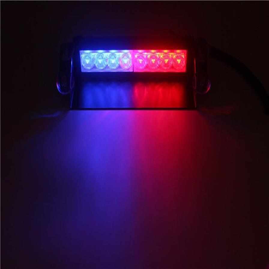 Clignotant d'urgence pour voiture et camion, 8 LED, pare-soleil, feux d'avertissement stroboscopiques, Flash de Police, 3 Modes de clignotement, 12V D2 0304V