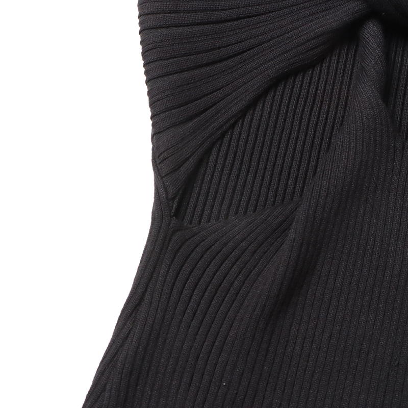 1207 2024 Milan Runway Dress SPring Autumn Crew Neck Sleeveless Black Brand Same Style Womens Dress Fashion High Quality