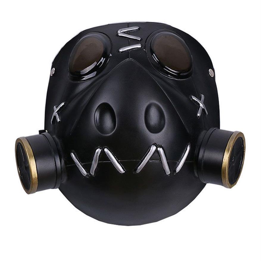 Jeu OW Roadhog Cosplay Masque Original Conçu Mako Rutledge Noir Résine Souple Masque Halloween Cosplay Costume Prop Pour Hommes T200273t