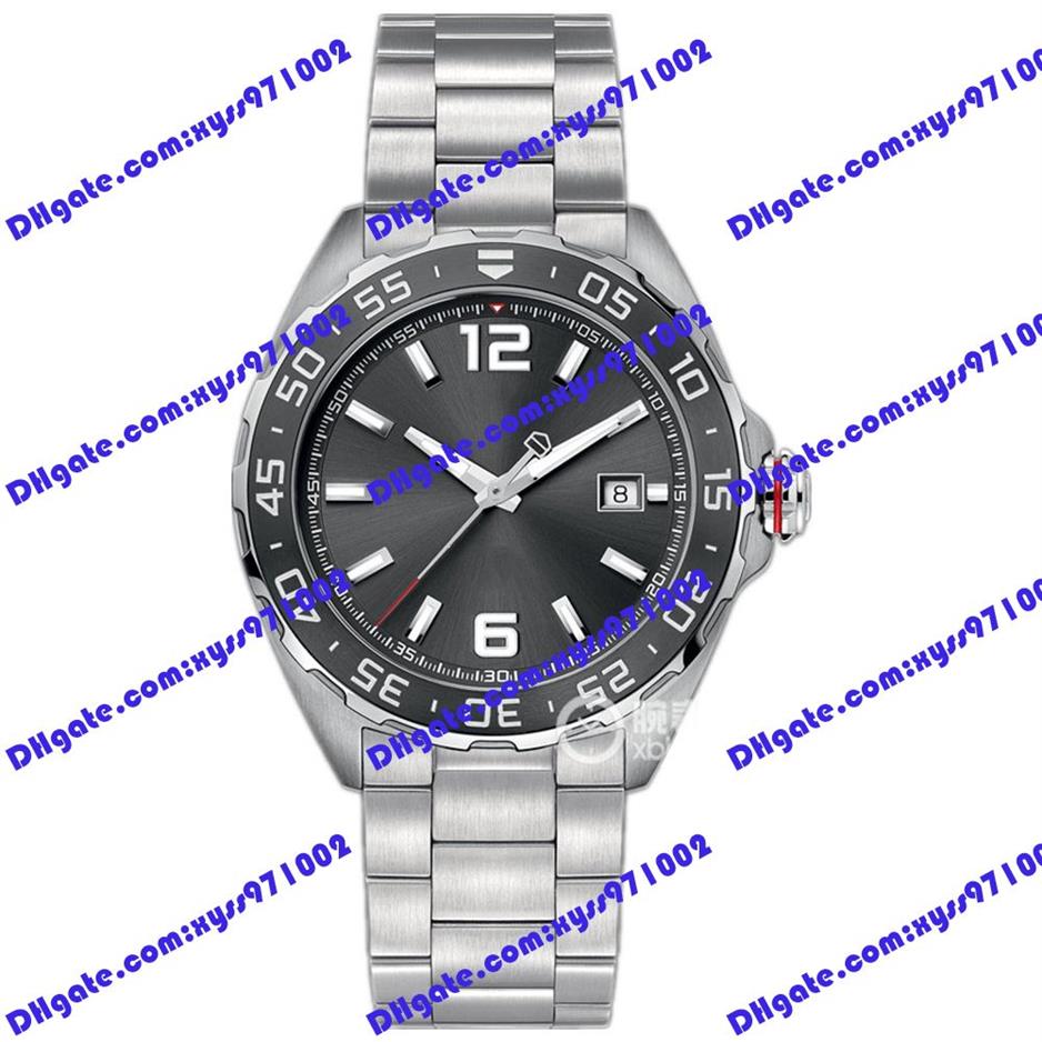 Wysokiej jakości męski zegarek automatyczny WAZ2011 BA0842 43 mm szary tarcz czerwony wskaźnik Pasku ze stali nierdzewnej Sapphire Glass Fashio307U