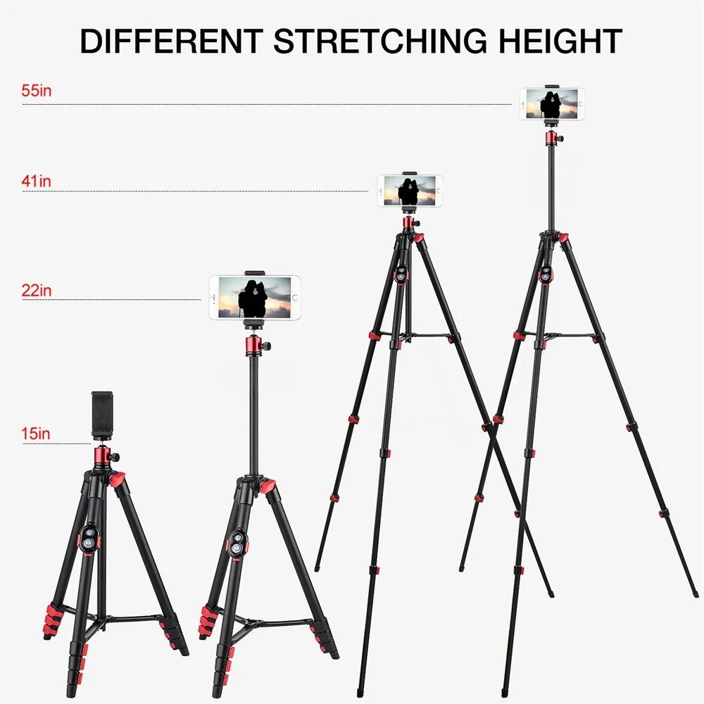 Держатели штатив для камеры 55 дюймов портативный штатив для мобильного телефона для iPhone HUAWEI Xiaomi Galaxy с держателем мобильного телефона беспроводной Bluetooth