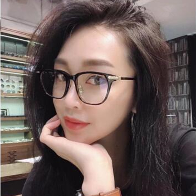 LUX CHRETRO-VINTAGE UNISEX LightWeight Square Glasses Frame Darn52-20-150処方ゴーグル用のExqusite Carving Metal Parts Fullset Design Case