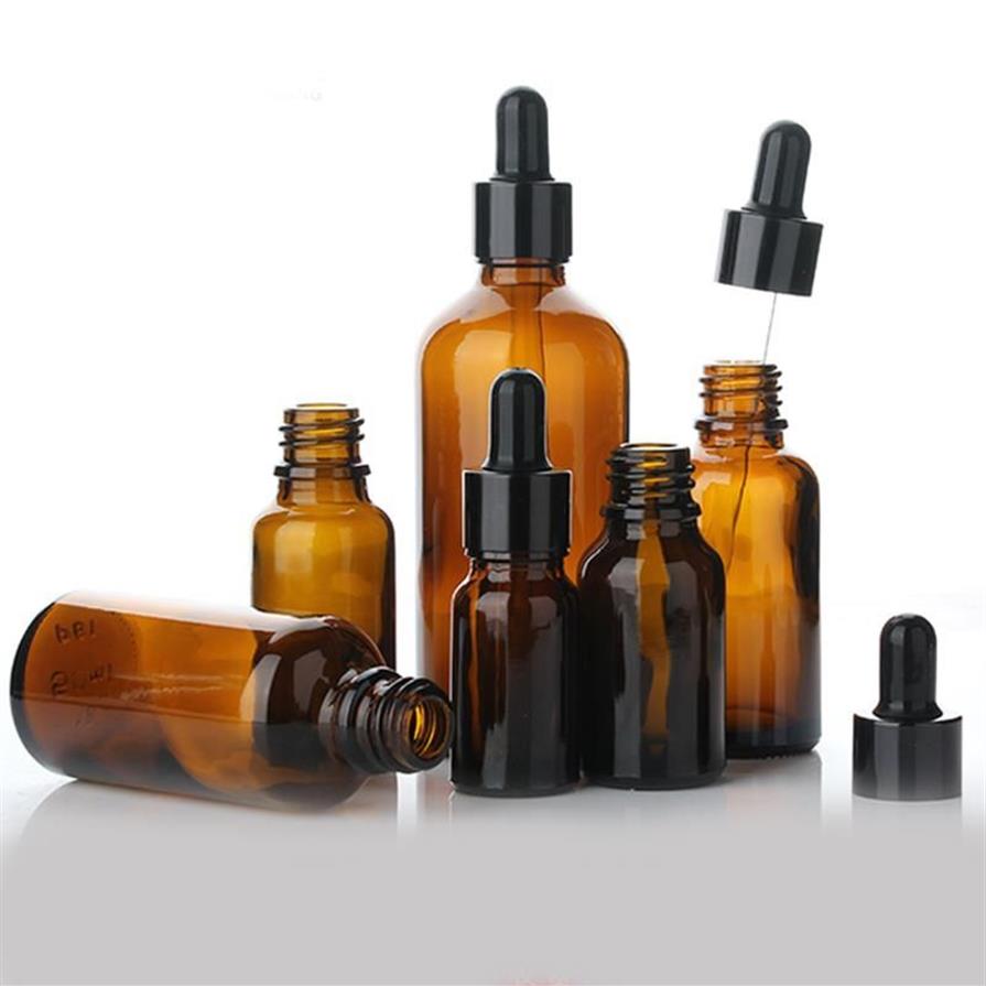 5 -100 ml Essential Oil Bottle Brown Glass Droper Container Cosmetic Tom Jar Refillable Tom Droper Bottle Drop 227a