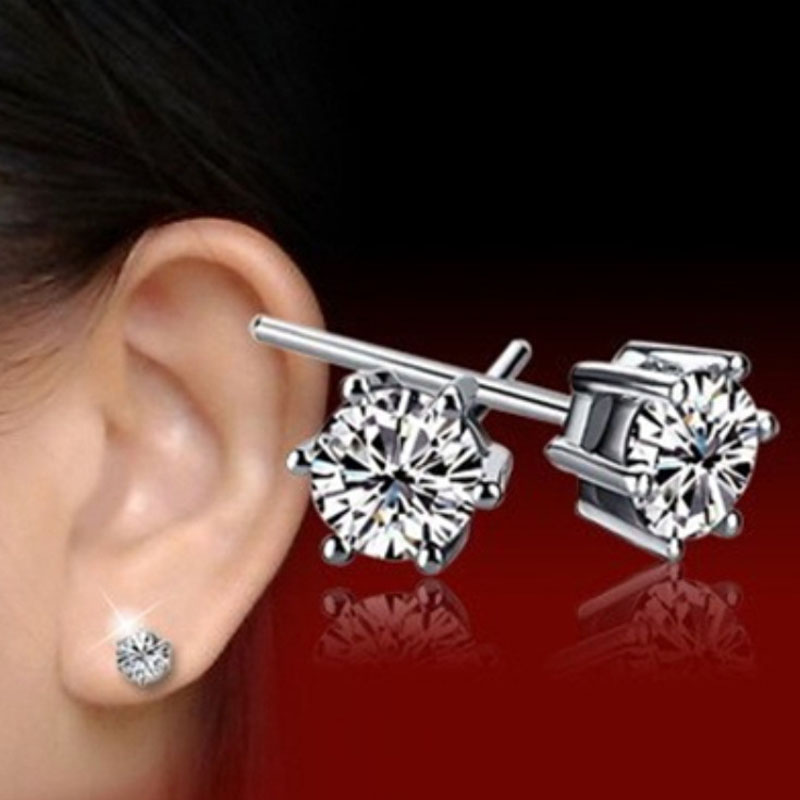 Mens womens lovers Stud Earrings Jewelry High Quality Fashion moissanite Diamond Earrings For wedding boy