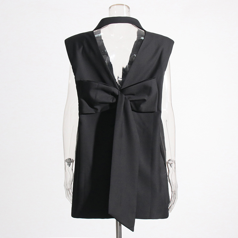 1207 XL 2024 Milan Runway Dress Spring Autumn V Neck ärmlöst märke samma stil kvinnors klänning mode hög kvalitet